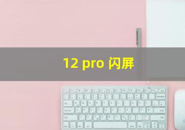 12 pro 闪屏